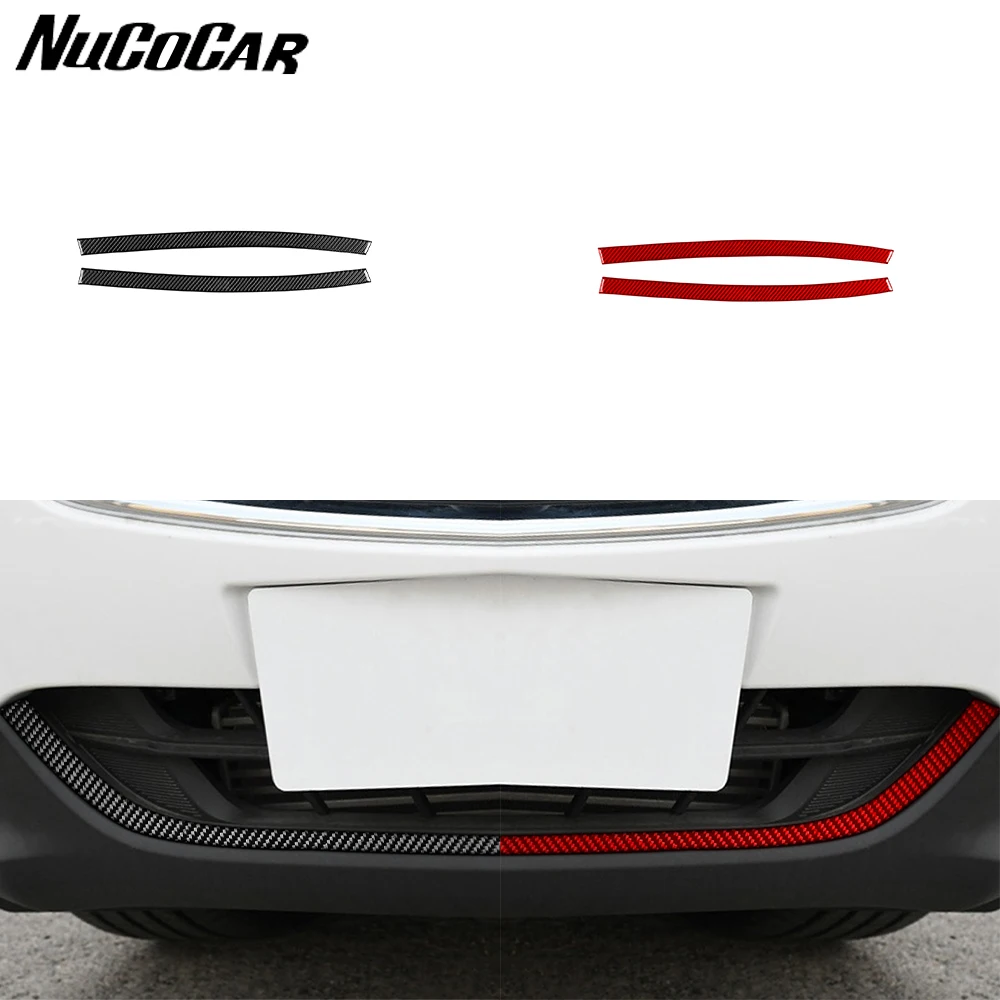 

For Chevrolet Explorer 2017 2018 2019 2020 2021 2022 Accessories Carbon Fiber Car Front Bumper Bar Trim Sticker Decoration