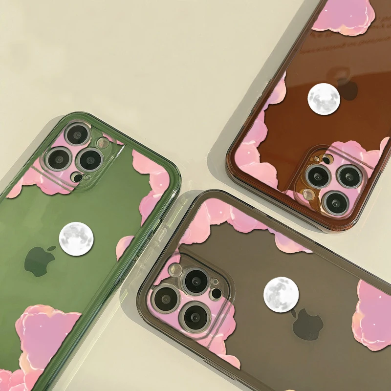 

Colorful Clouds Phone Case,For IPhone11 13 12 14Pro Max X Xs Xr 7 8 Plus Mini Se2020,Four Corner Airbag Anti Fall Cover,Coque
