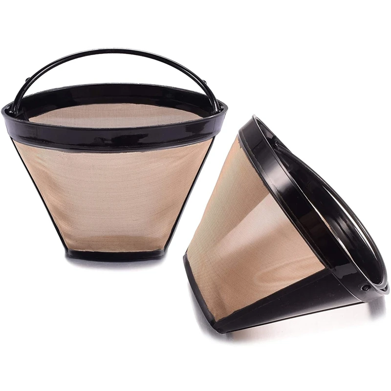 

2PCS Reusable Cone Coffee Maker Filters for Ninja Coffee Bar Brewer Replacement Permanent Basket Filter