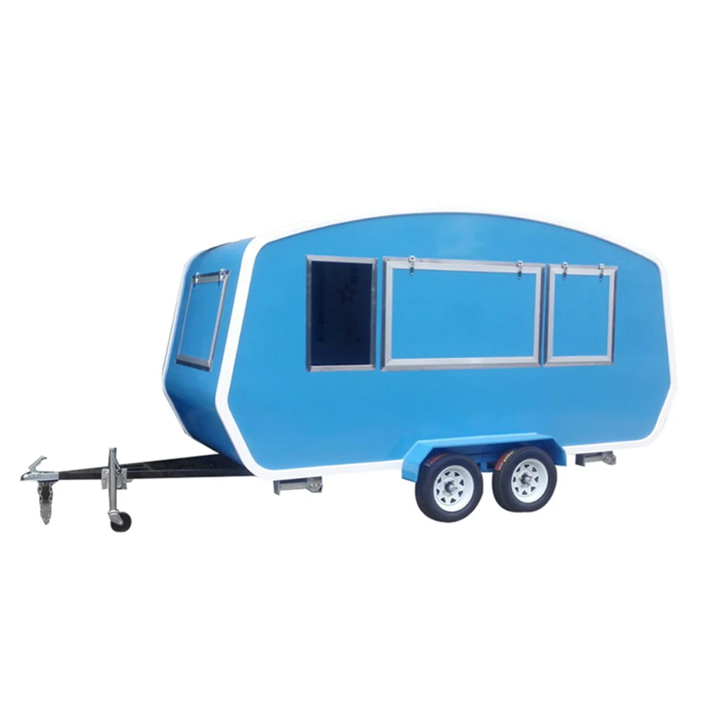 

2020 new arrived 4m long food trailer mobile food kiosk/snack customized food cart trailer with cooking equipment