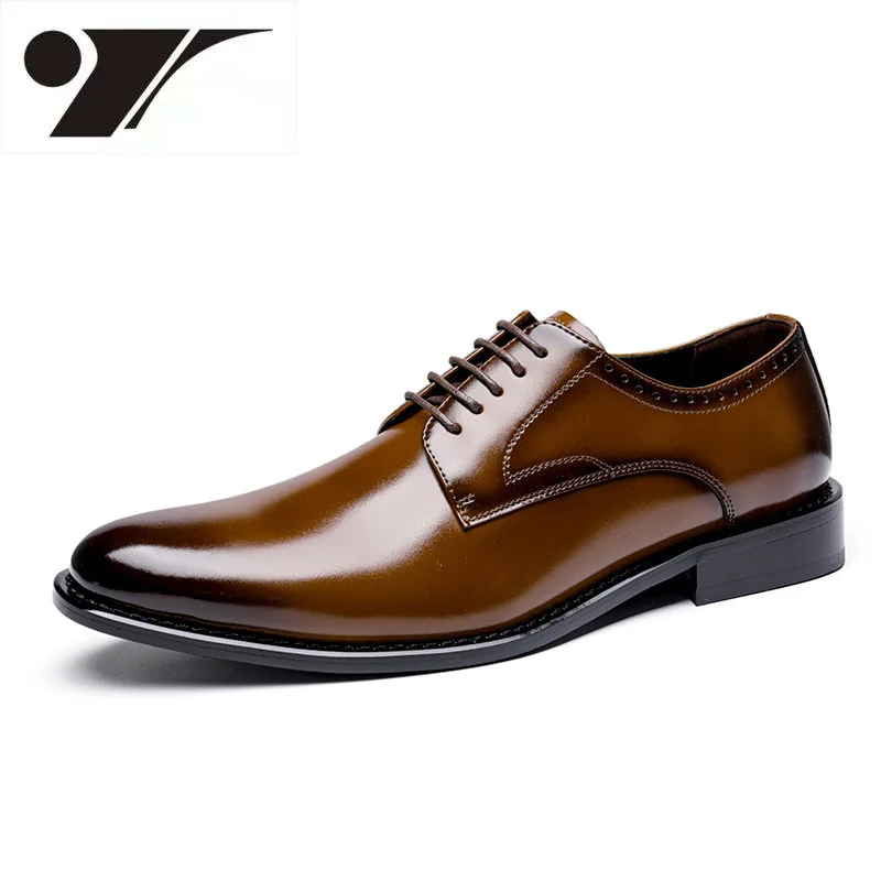 New Fashion Men's Dress Shoes Leather Casual Breathable Business Comfortable Oxford  Men Loafers Shoe