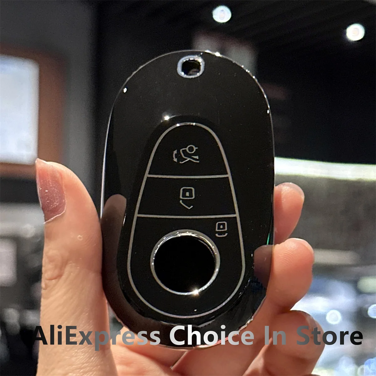Прозрачный чехол для ключа Mercedes Benz C S GLC EQE EQS 300 350 450 500 560 580 AMG