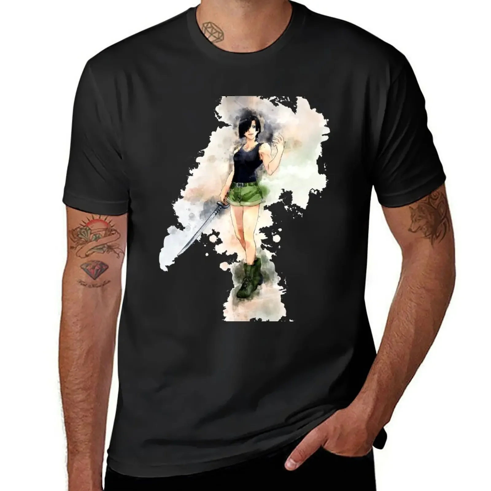 Cells at Work - NK Cell * акварель футболка аниме летний топ мужская лето 2025