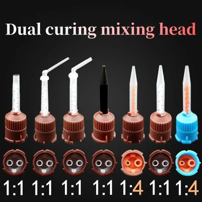 50 шт. стоматологические материалы насадки для смешивания оттисков головка из