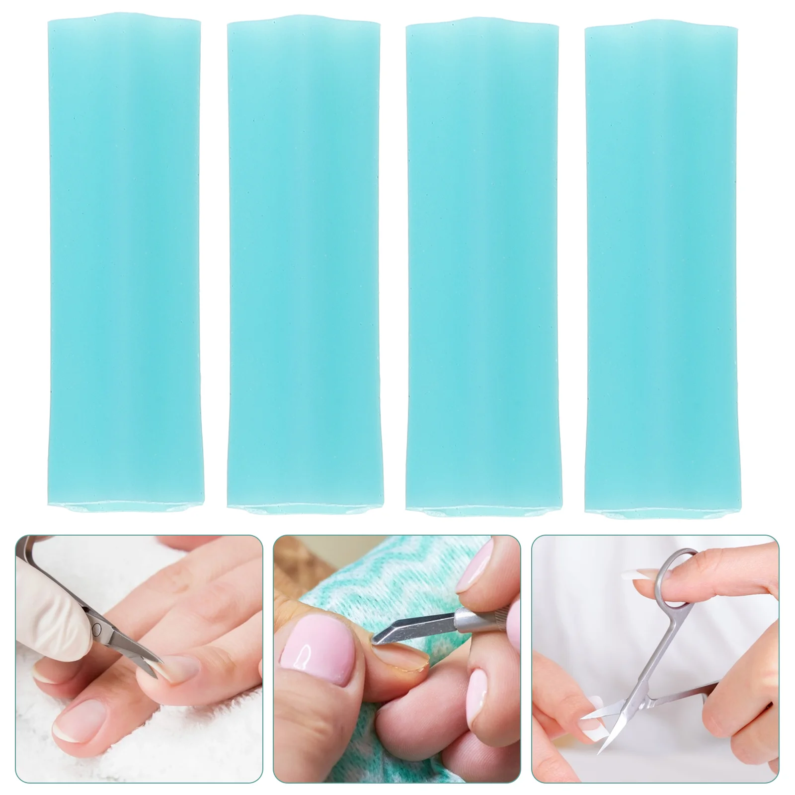 

6 Pcs Tweezers Scissors Protection Eyelash Caps Tip Silicone Covers Sleeve Protector Non-slip Set