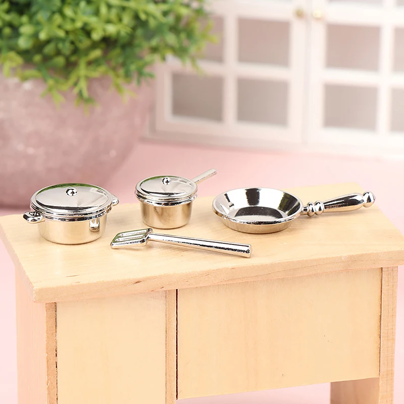 

1/12 Dollhouse Mini Kitchenware Model Dollhouse Kitchen Pot Spatula Decorations Cooking Toys Accessories