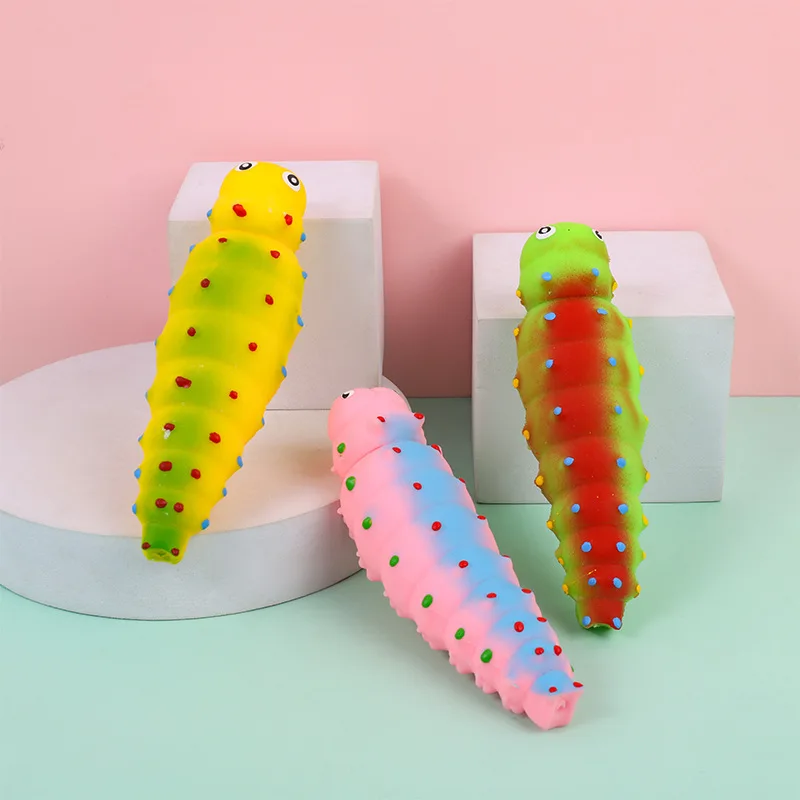 Squeeze Caterpillar Toys Soft Foam TPR Worm For Kids Children Adults Stress Relief Decompression Funny