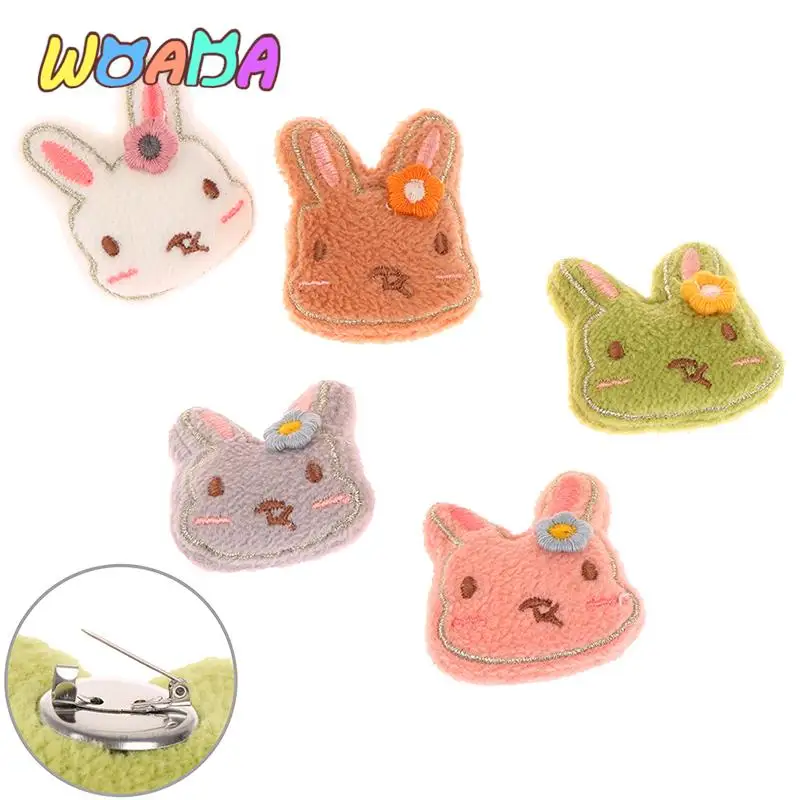 

5 шт. Симпатичные плюшевые нашивки в виде кролика Броши для женщин и девушек Броши заколки для сумки пальто свитера значки аксессуары