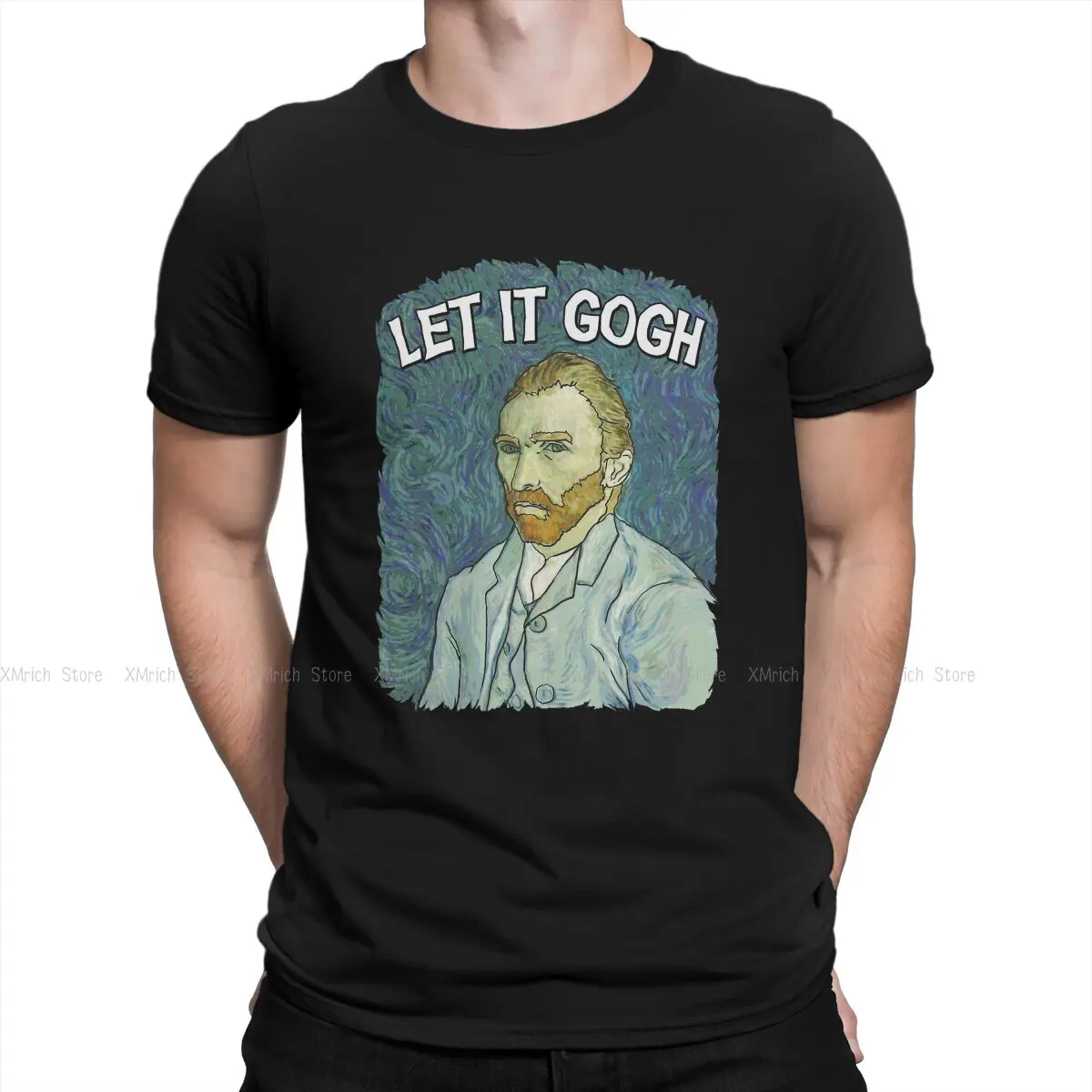

Vincent Van Gogh Post-Impressionist Painter Man TShirt Let it Gogh Individuality T Shirt Harajuku Streetwear New Trend