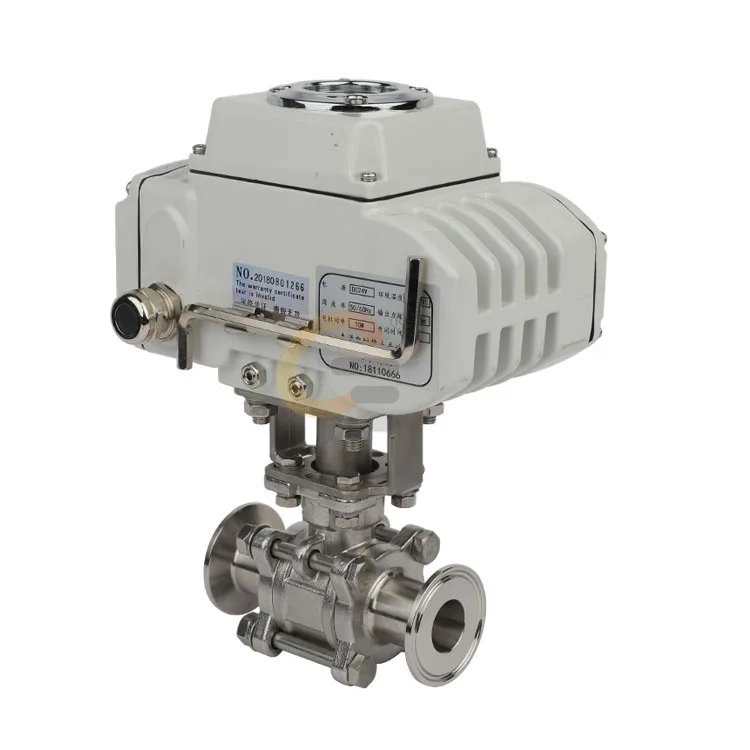 

Good Quality General Chemical Stainless Steel Clamp Electric Actuator Ball Valve