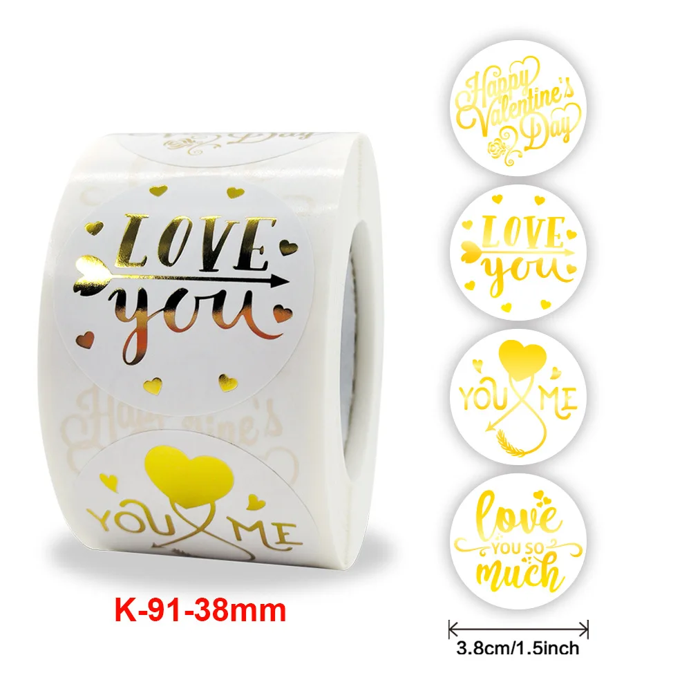 

500 шт. Многофункциональные Декоративные наклейки в виде сердца на День святого Валентина для выпечки вечеринки и подарков, Упаковочная Пода...