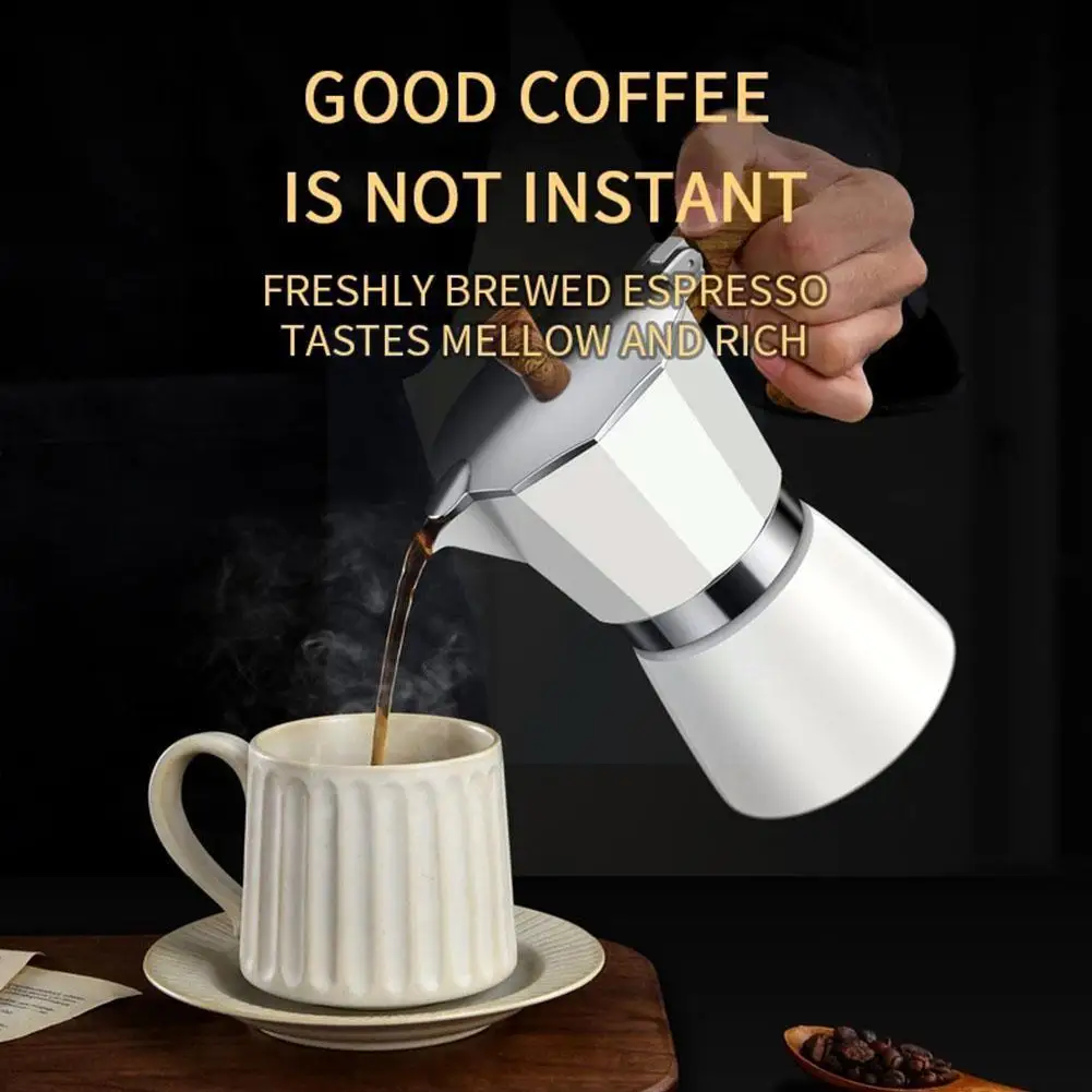 

Кофейник Moka B5A4, алюминиевый Гейзер для приготовления эспрессо, с фильтром, чайник, инструменты для латте