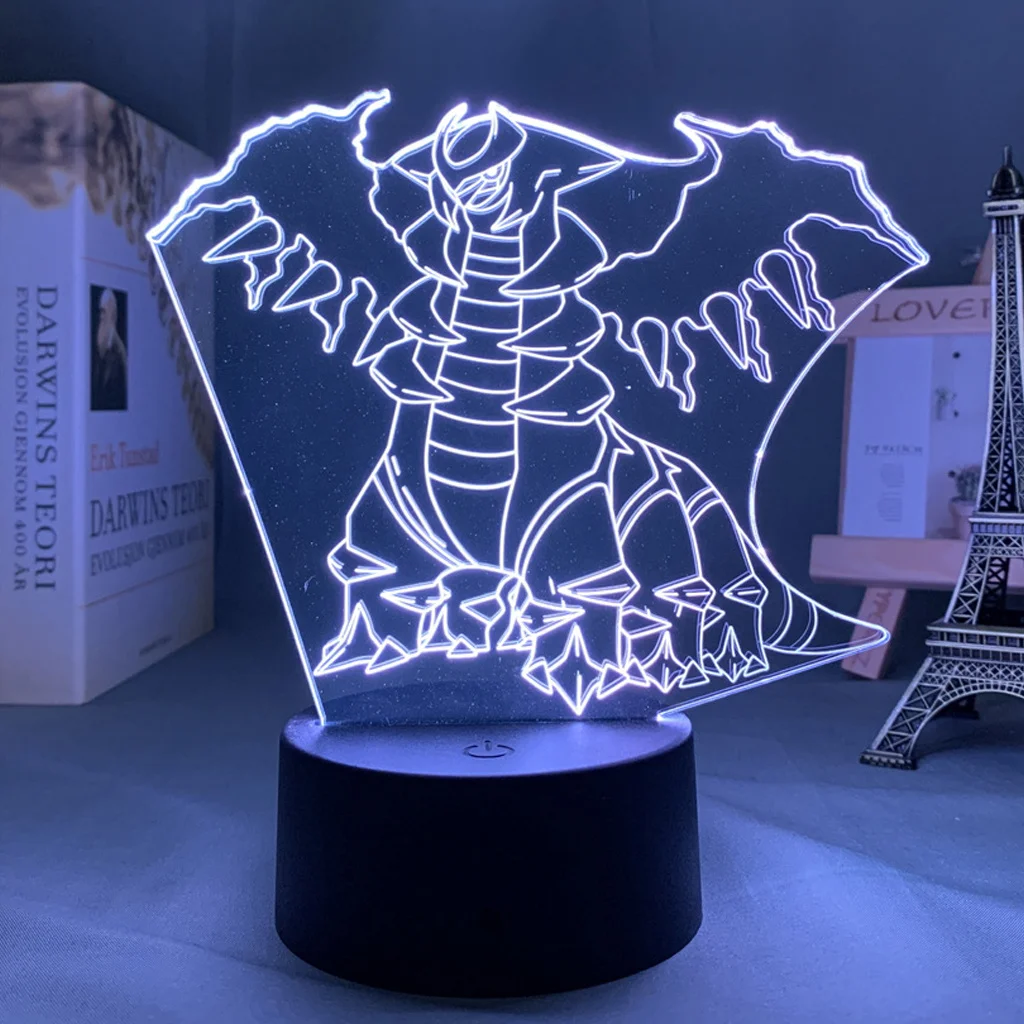 

Giratina Pokemon Anime Figures 3D Led Night Light Model Toys Children Bed Room Decor Birthday Gift Christmas Gift for Kid
