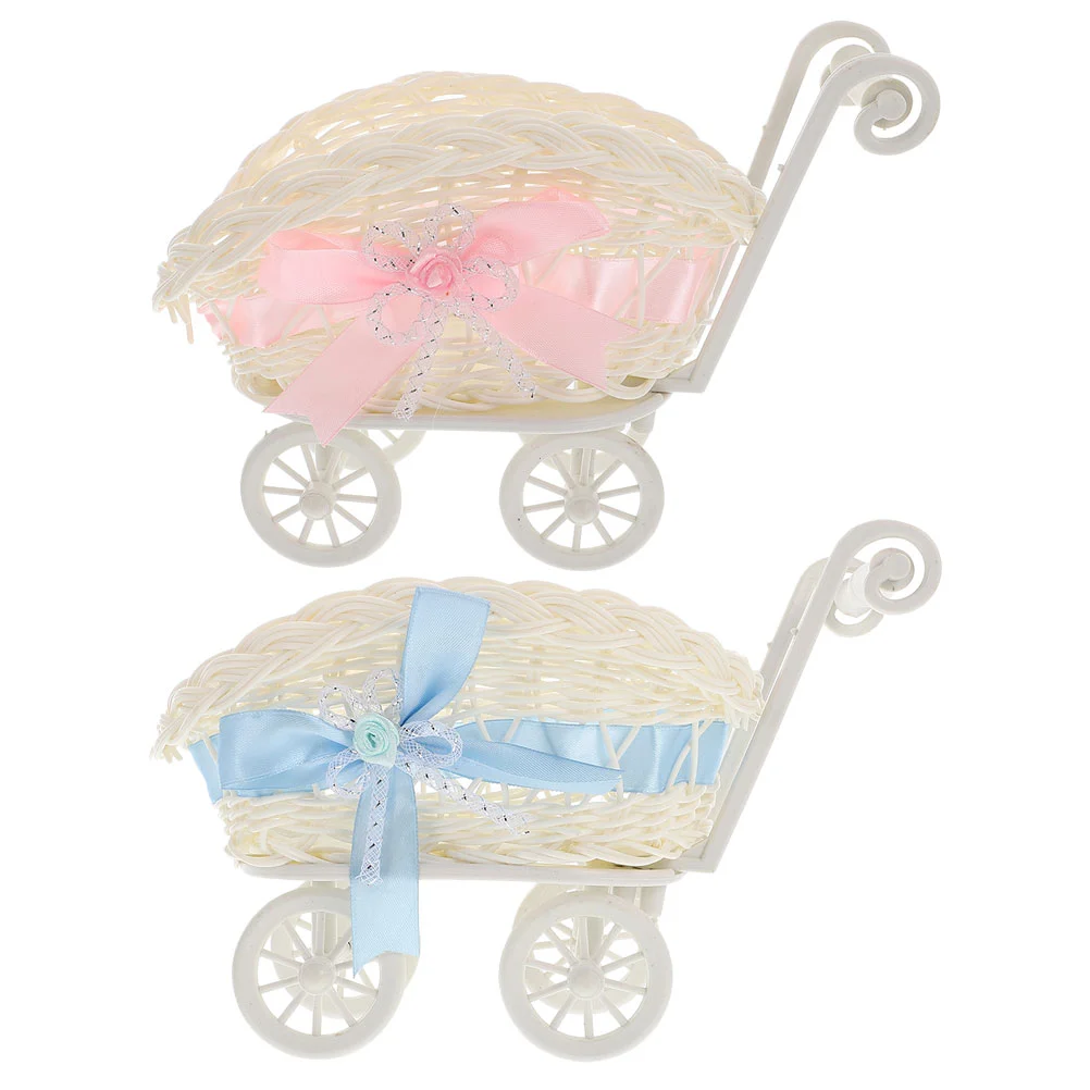 

2pcs Party Flower Basket Wedding Decoration Party Favors Basket Gift Basket