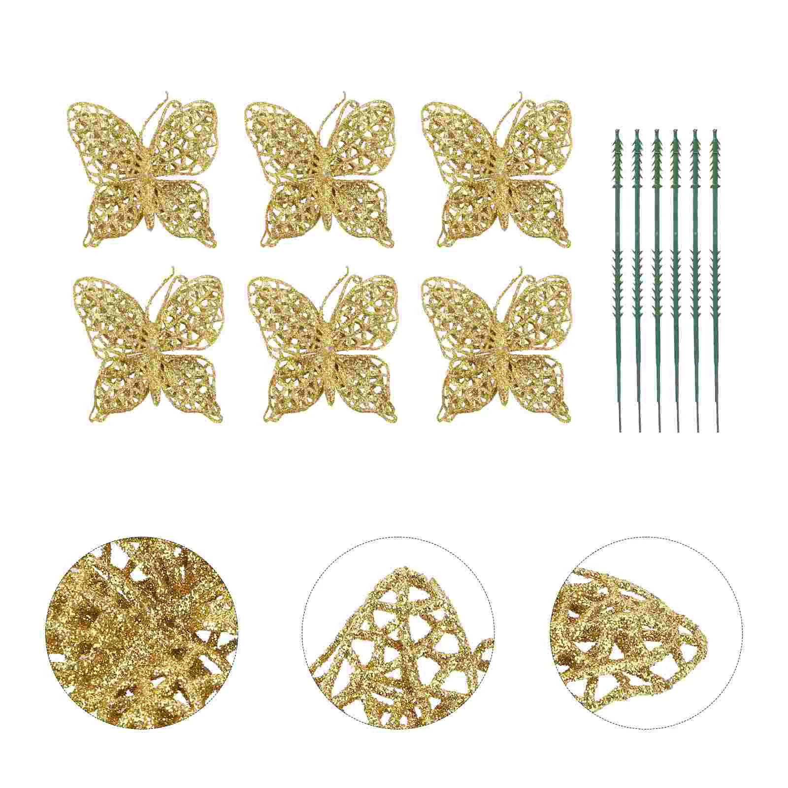 

Christmas Decorationstree Ornaments Ornament Decors Party Hanging Butterflies Silverwedding Decoration Decorationsions