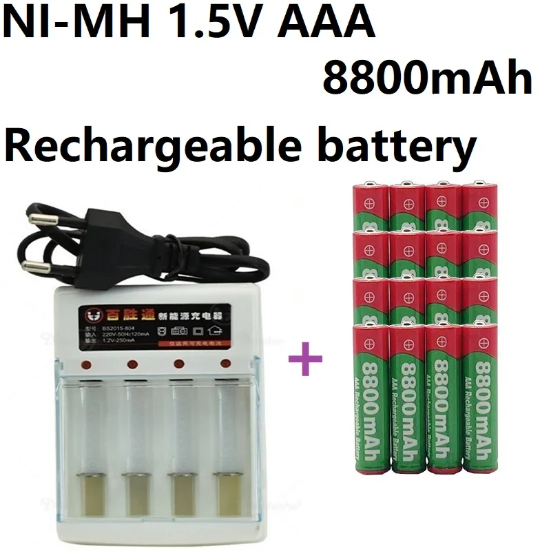 

Free Shipping NI-MH 1.5V AAA 8800mAh Rechargeable Nickel Hydrogen Battery Charger Used for Smoke Detector,electric Toy, Etc