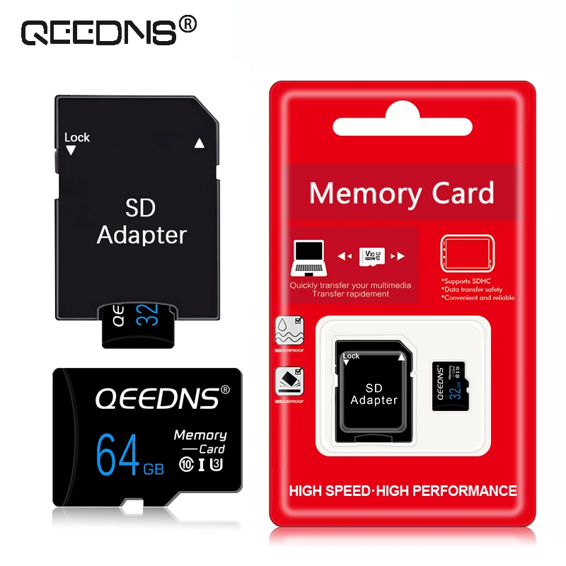 

Microsd Mini TF Card 8gb 16gb 32gb 64gb 128gb 256gb Class10 Memory card for samrtphone and tablet Free Adapter