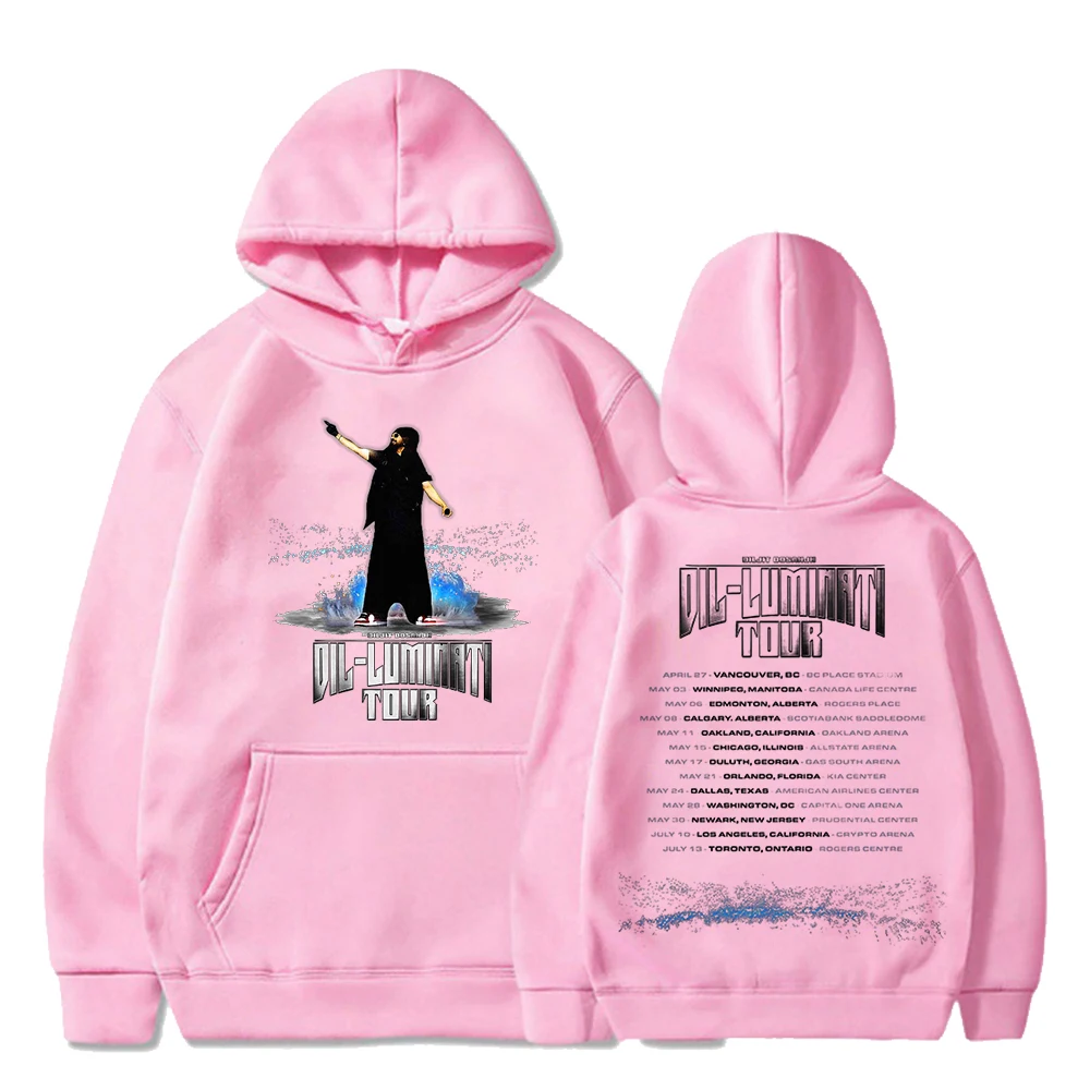 Толстовка Diljit Dosanjh 2024 Dil-Luminati Tour Merch с длинным рукавом Уличная одежда для женщин и