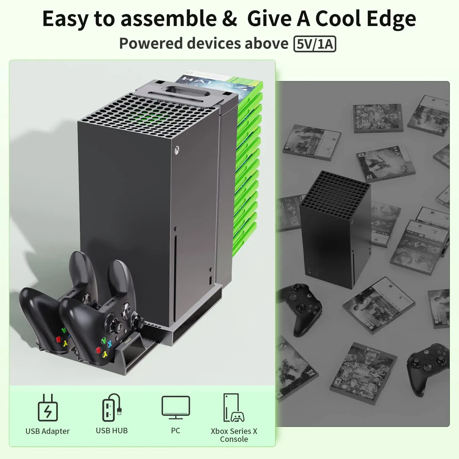 vertical 14 slots stand controller charging station with 1300mah rechargeable battery for xbox series xs xbox one sx console free global shipping