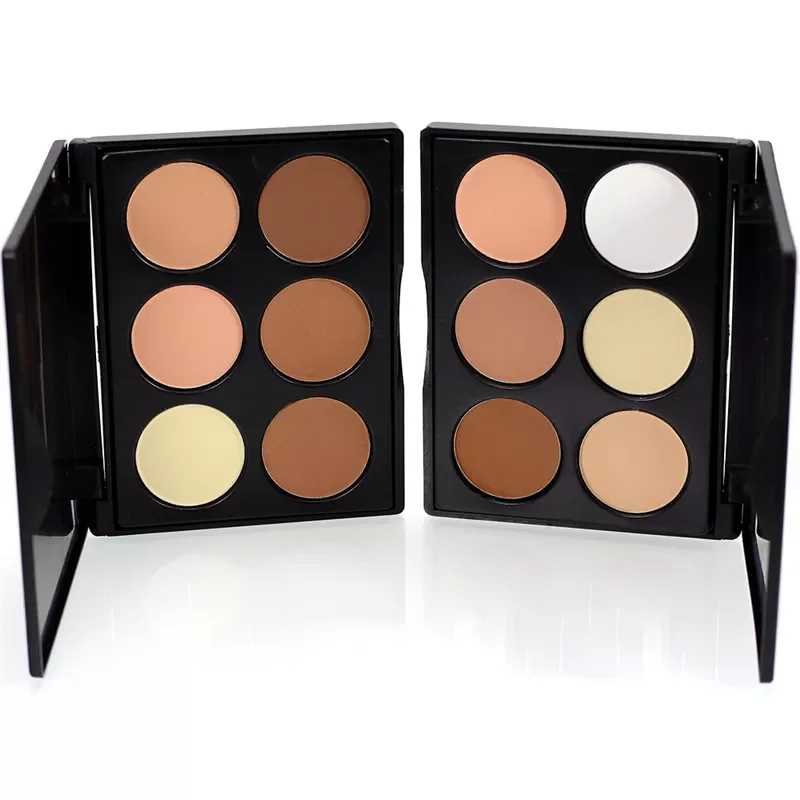 

New 6 Colors Face Highlighter Powder Palette Corrector Concealer Powder Palette Contouring Highlighter Bronzer Makeup Powder