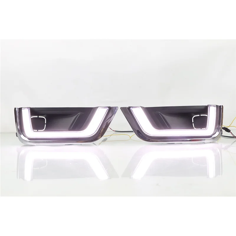 

1 пара автомобильных дневных ходовых огней для Toyota Land Cruiser LC300 2022 2023, двухцветные поворотные ходовые огни