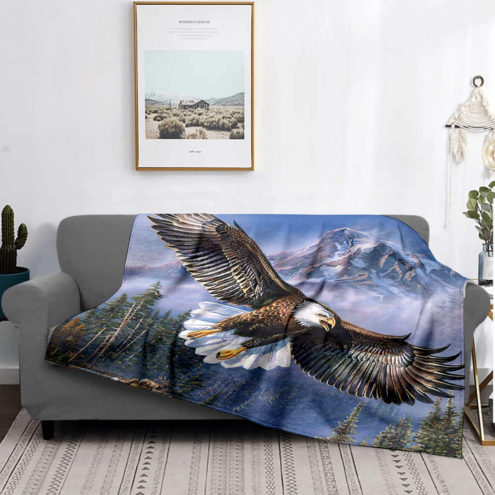 Домашнее украшение плюшевое одеяло для дивана красочное покрывало с животными