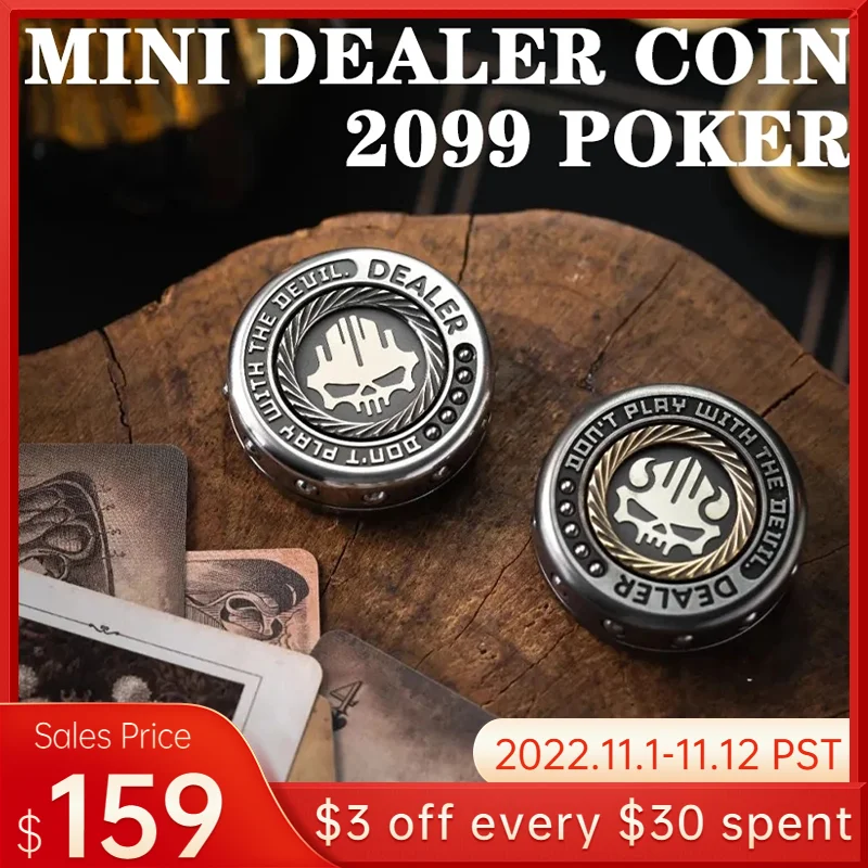 Pаспродажа LAUTIE мини дилер монета 2099 покер Вольфрамовая медь офисные столы Спиннер для взрослых декомпрессионные коллекционные игрушки EDC фиджет