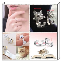 womens opening adjustable ring cute kitty ring cat claw puppy cat ear dog ring simple lovely cat fashion jewelry ring girl gift