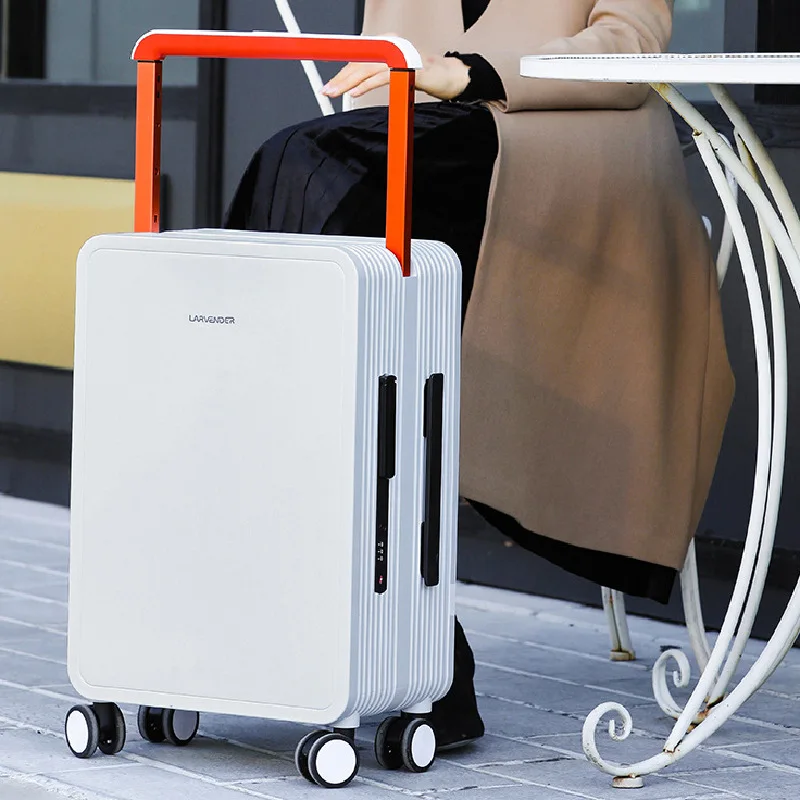 Women Middle Size Luggage Aluminum Trolley Designer Vintage Suitcase Multifunctional Luxury Valise Cabine Suitcases WWH30XP