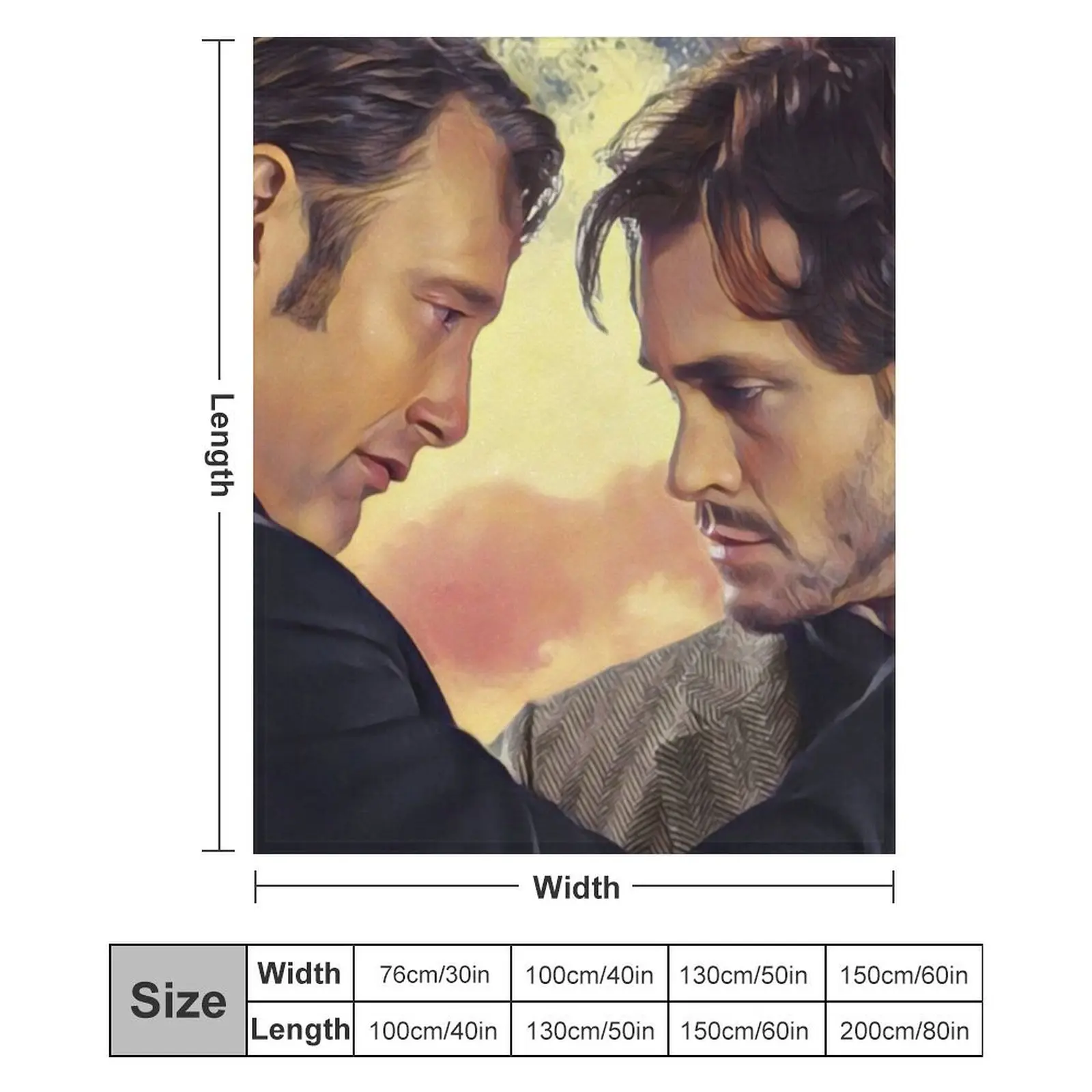 Ганнибал и воил Ханниграм Закат без текста Плед Одеяла для пикника Диван