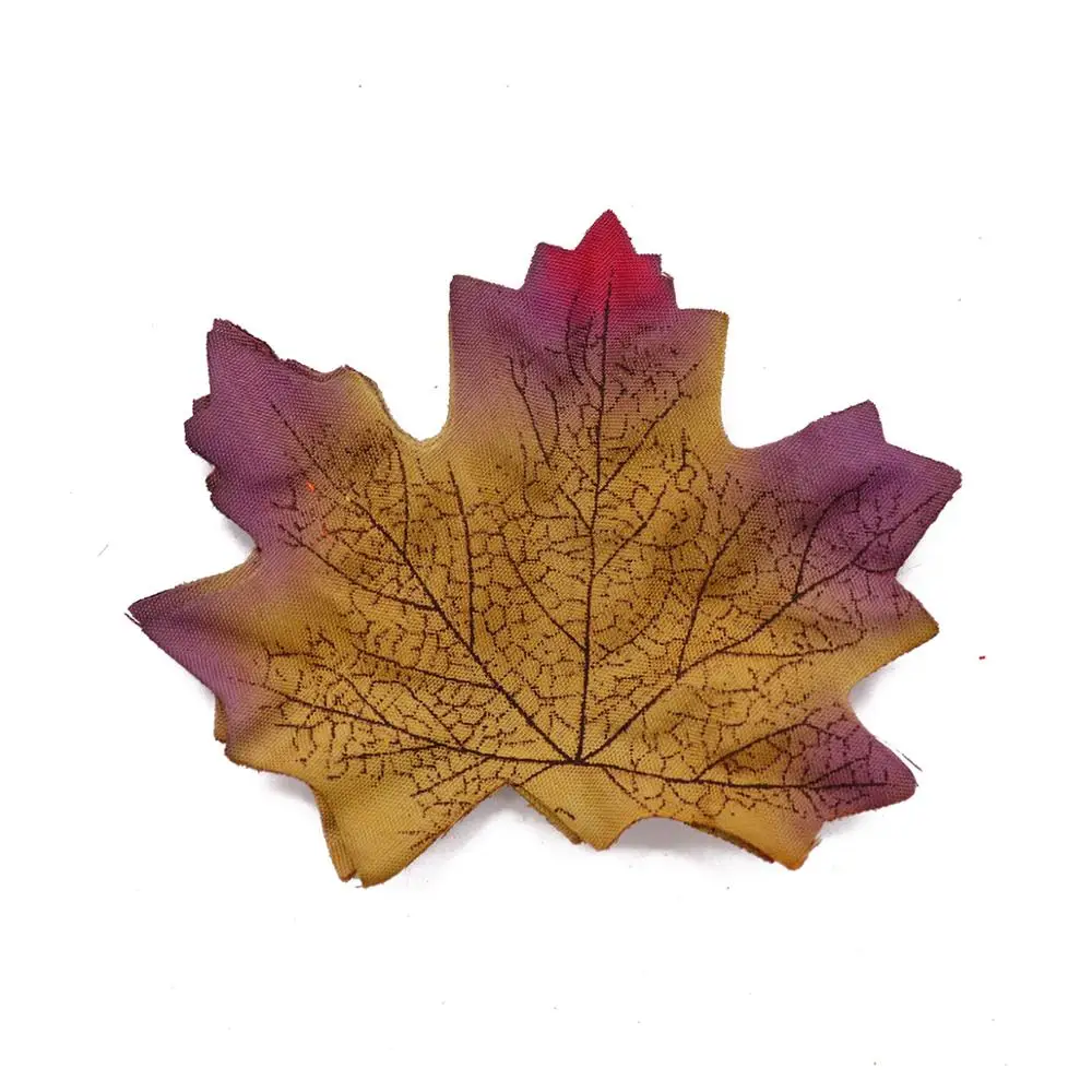 

Искусственные кленовые листья, 50 шт., зеленый/оранжевый/желтый