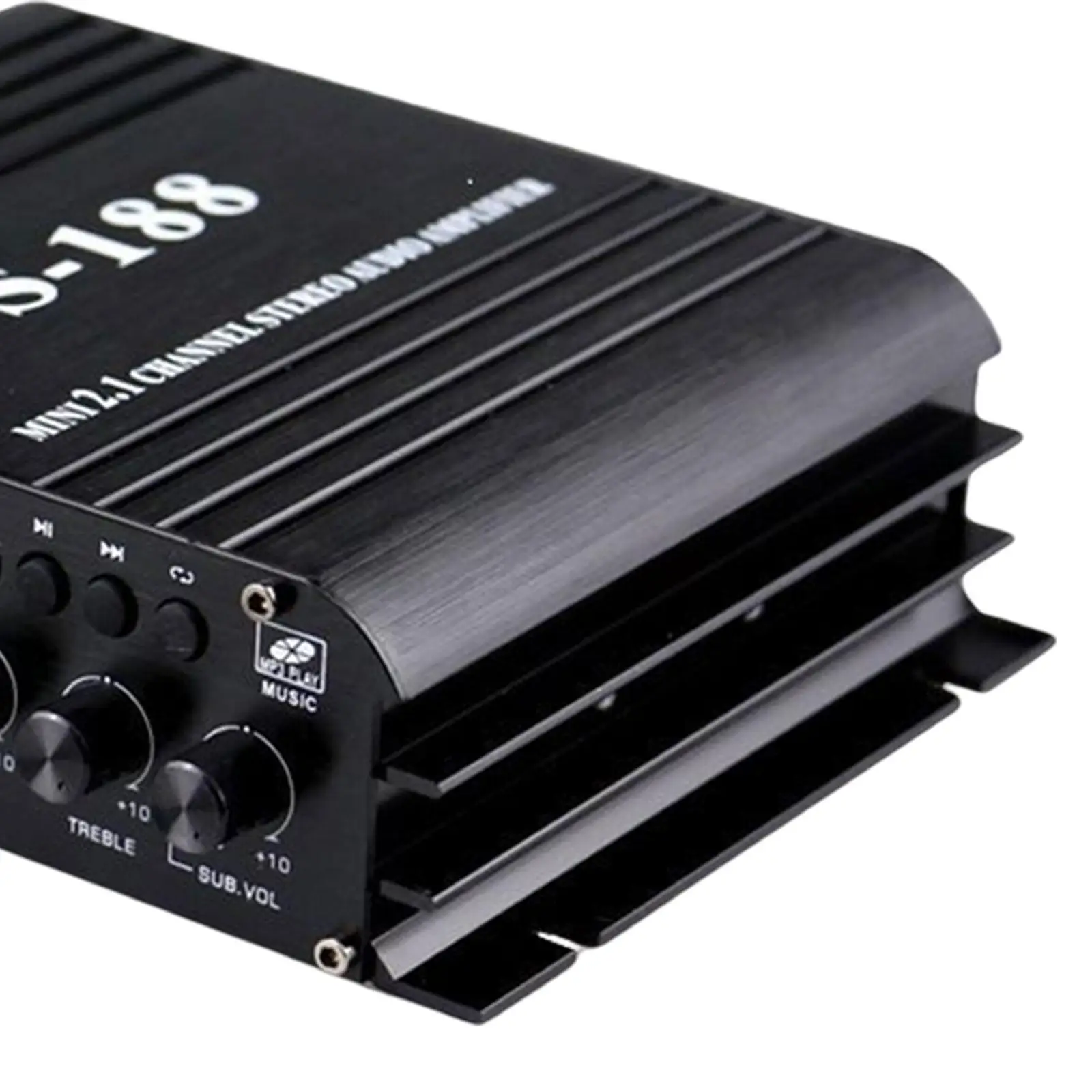 

Wireless Power Amplifier 40wx2 Audio sub Bass Amp US Adapter Plug Sturdy Audio Amp Booster Amplifier with Knobs DC 12V-14V 2.1CH