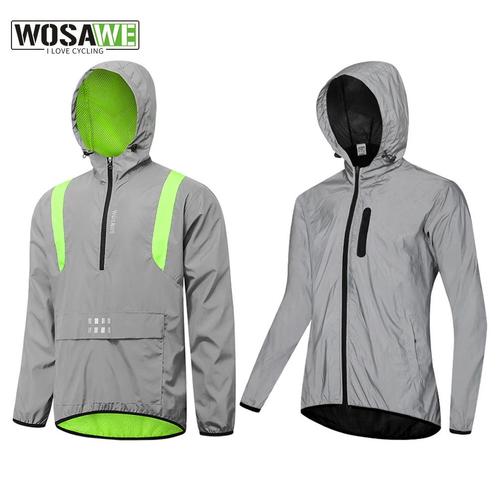 WOSAWE Cycling Jacket Windproof Reflective Winter MTB Road B