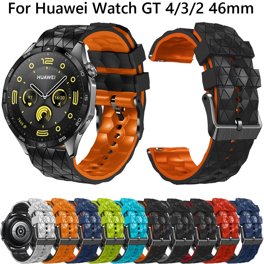 

Ремешок сменный для Huawei Watch GT 4 GT4 46 мм, силиконовый браслет для наручных часов Huawei GT 3 2 GT3 SE GT2 Pro 46 мм, 22 мм