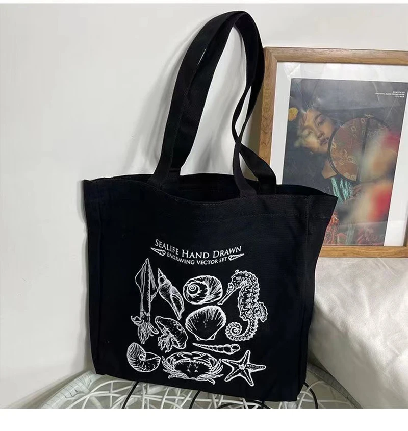 

Canvas Bag Xia Wenyi Female College Students Use One-shoulder Small Handbags To Carry Books in Class