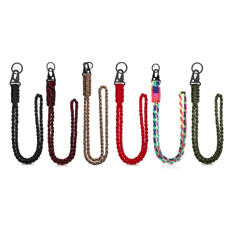

Hand-woven Wrist Lanyard Strap Hand Grip Weave Cord Bracelet Keychain Wallets Rescue Rock Climbing Paracord Rope