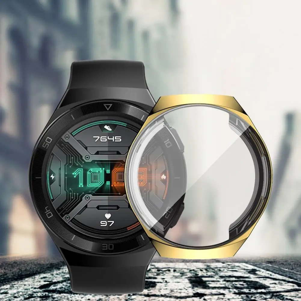 

Watch Case Anti-scratch Soft TPU Plating Smart Watch Full Protector Cover Shell for Huawei Watch GT 2e