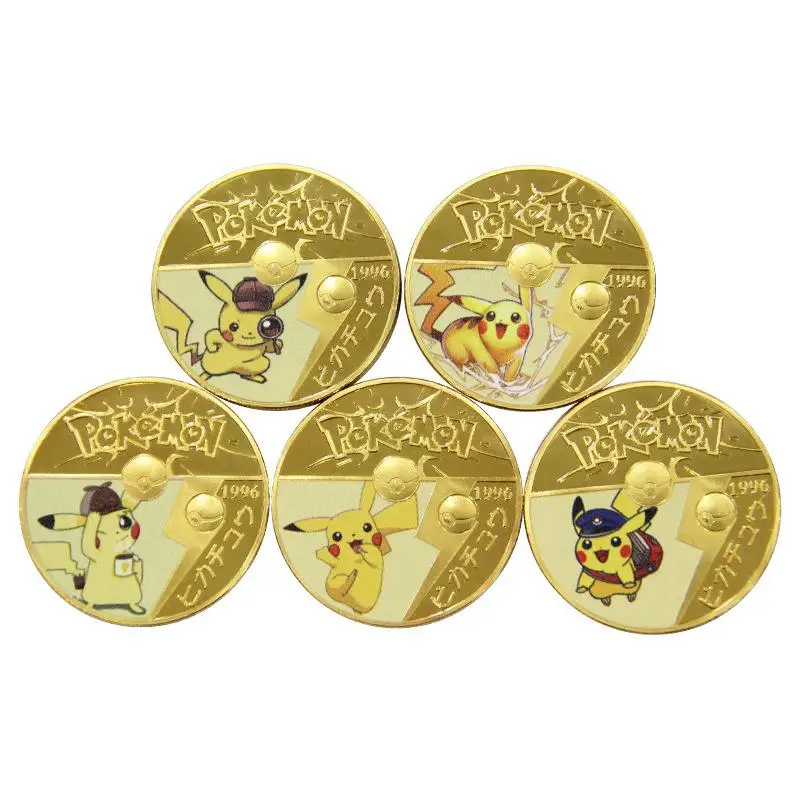 

Детские подарки Pokemon Metals набор памятных монет Game диаметром 40 мм 5 стилей