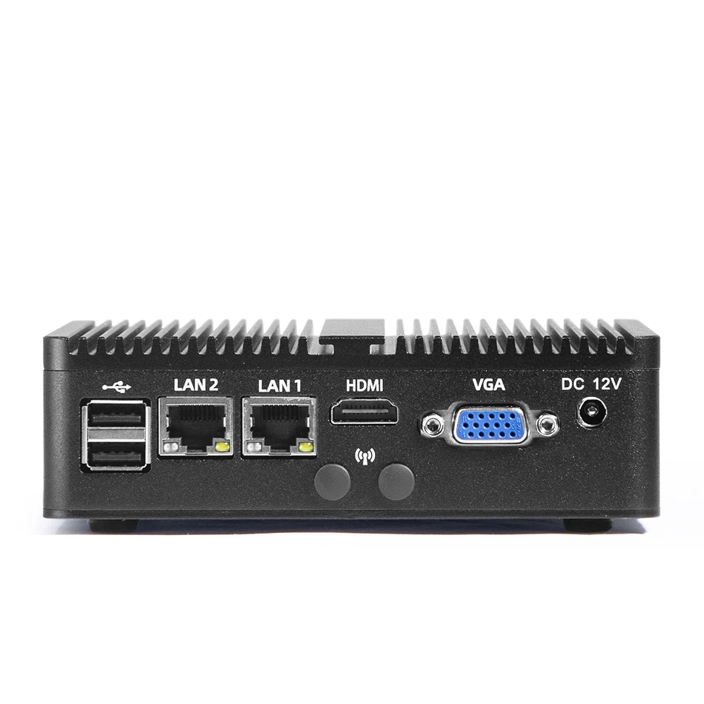 

Fanless Mini PC Intel Celeron J1900 Quad-Cores 2.0GHz 2x RS232 2x LAN Windows 10 Linux Embedded IoT Industrial Computer