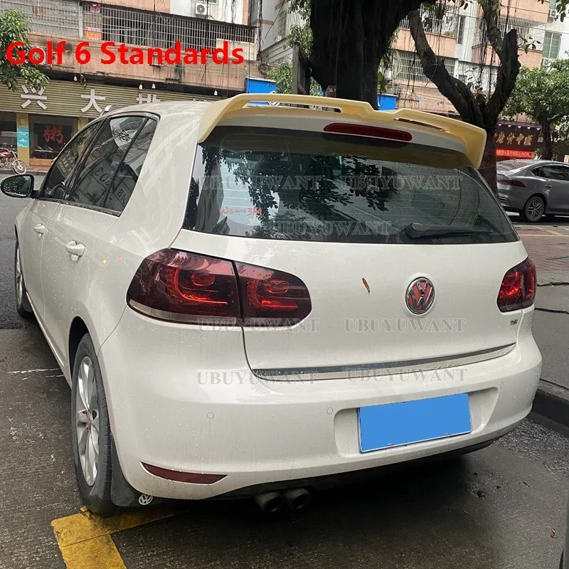 Фото Для Volkswagen VW Golf 6 MK6 TDI GTI 2010-2013: Задний спойлер (антикрыло) из ABS-пластика, комплект аксессуаров для кузова автомобиля №2