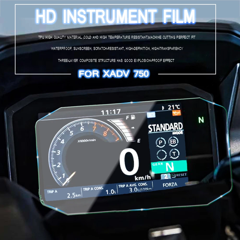 

For HONDA XADV 750 2021 Motorcycle Accessories electronic dashboard HD protective film Scratch Cluster Film Screen Protector