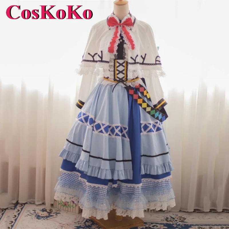 

CosKoKo [Customized] Hinanawi Tenshi Cosplay Anime Game Touhou Project Costume Gorgeous Sweet Dress Party Role Play Clothing