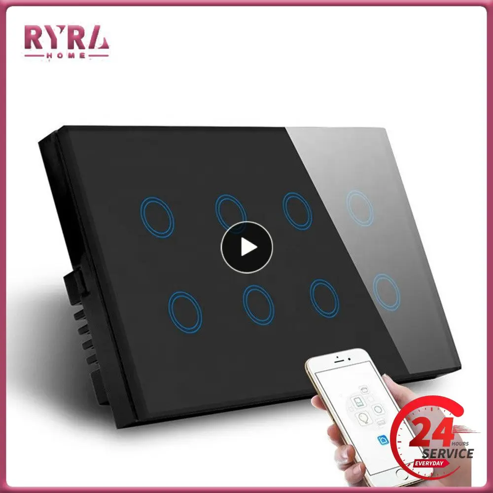 

8 Channel Switch Durable Materials Remote Control Via App Intelligent Switch Fashion Design Support Power-down Memory Smart Home