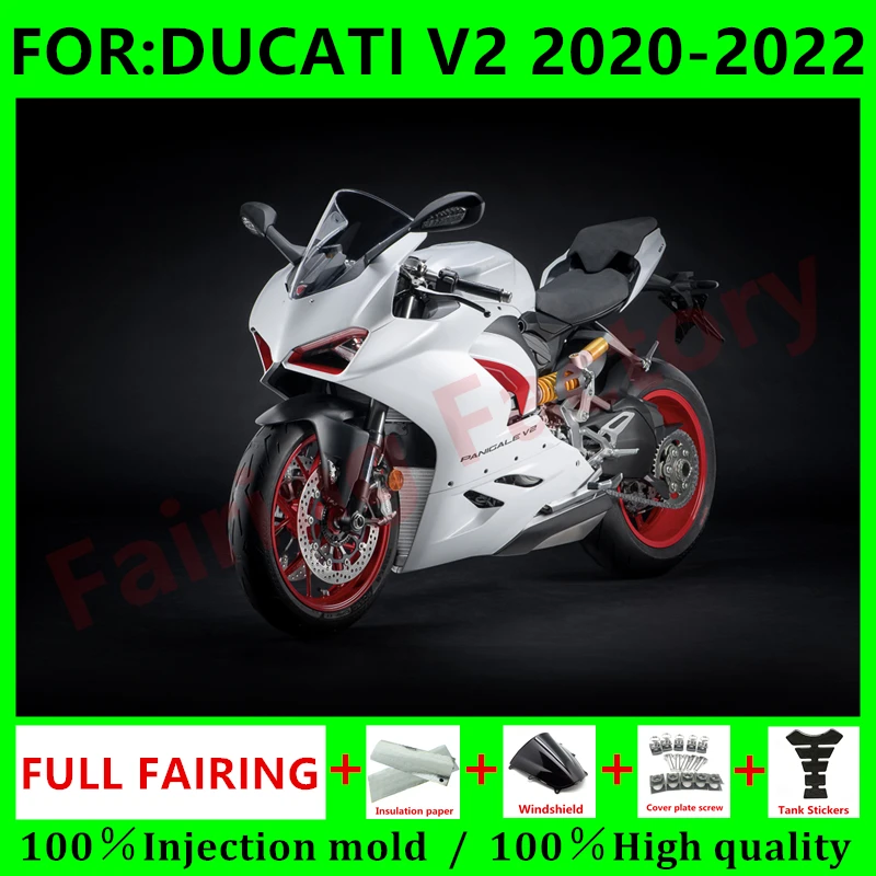 

New ABS Motorcycle Injection mold Fairings Kit Fit For Panigale V2 v2s v2r 2020 2021 2022 Bodywork full fairing set white red