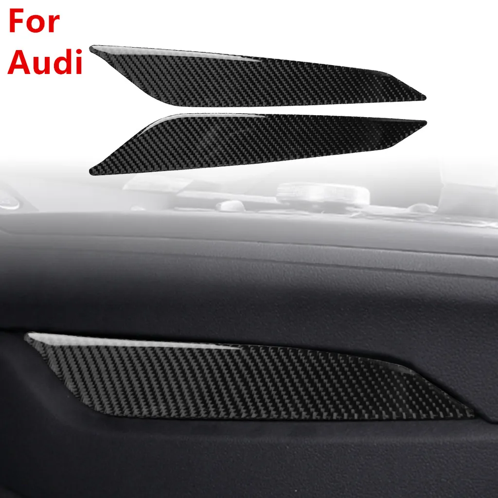 

For Audi A4 B9 2017-2020 Gear Panel Side Stickers Carbon Fiber Trim Stickers Audi Interior Modification