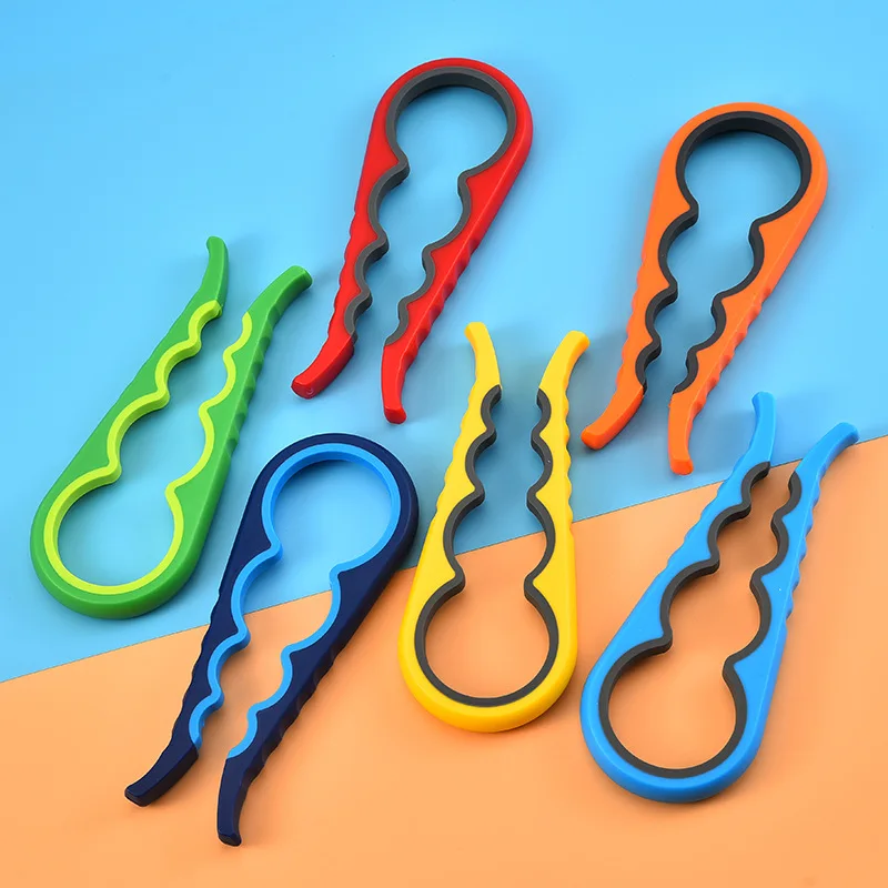 

NEW 1PC 4 In 1 Lid Jar Opener Screw Cap Bottle Opener Can Opener Manual Nonslip Twist Cap Bottle Launcher Opener Kitchen Gadget