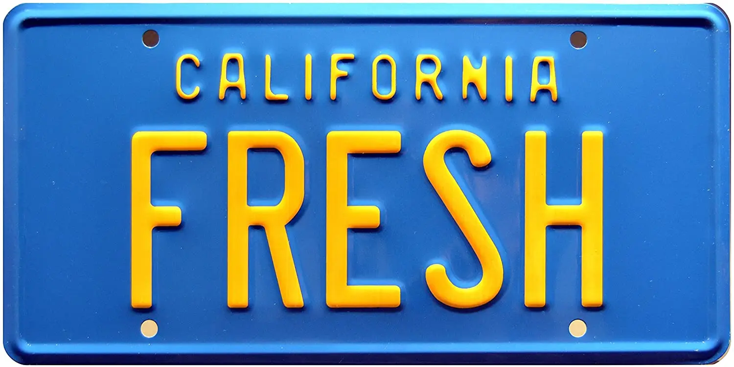 

Celebrity Machines Fresh Prince of Bel Air | Fresh | Metal License Plate