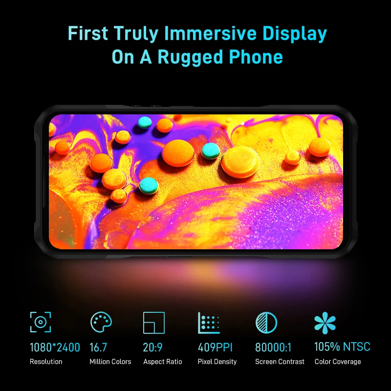 Новый защищенный телефон DOOGEE V20 5G 6 43-дюймовый AMOLED-дисплей FHD Инновационный задний