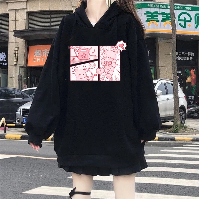 

Oversized Simple Long Sleeve Hoodie Harajuku Aesthetics Kawaii Casual Sports Pullovers Fashionable Comfortable Women's Clothing