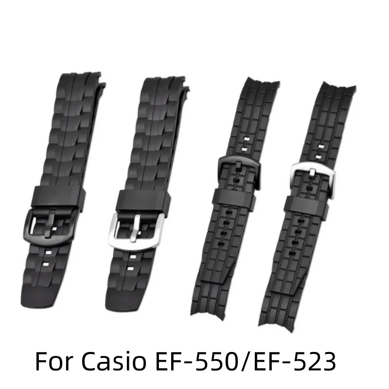Фото Для Casio Edifice EF-550/EF-523 специализированный браслет резиновый ремешок для часов из смолы браслет сменный ремешок аксессуары №1